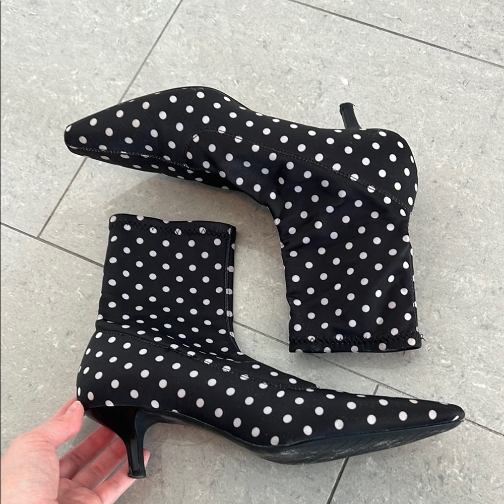 Zara Polka Dot Women's Ankle / Sock Boots